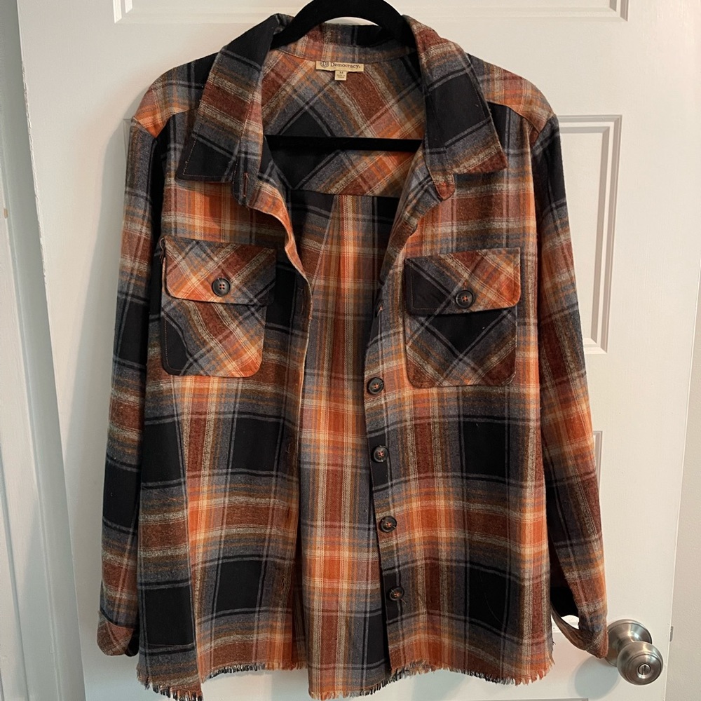 Plaid button down
